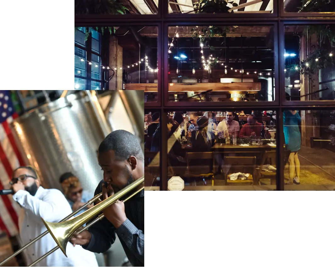 People enjoying the Republic Restoratives tasting room